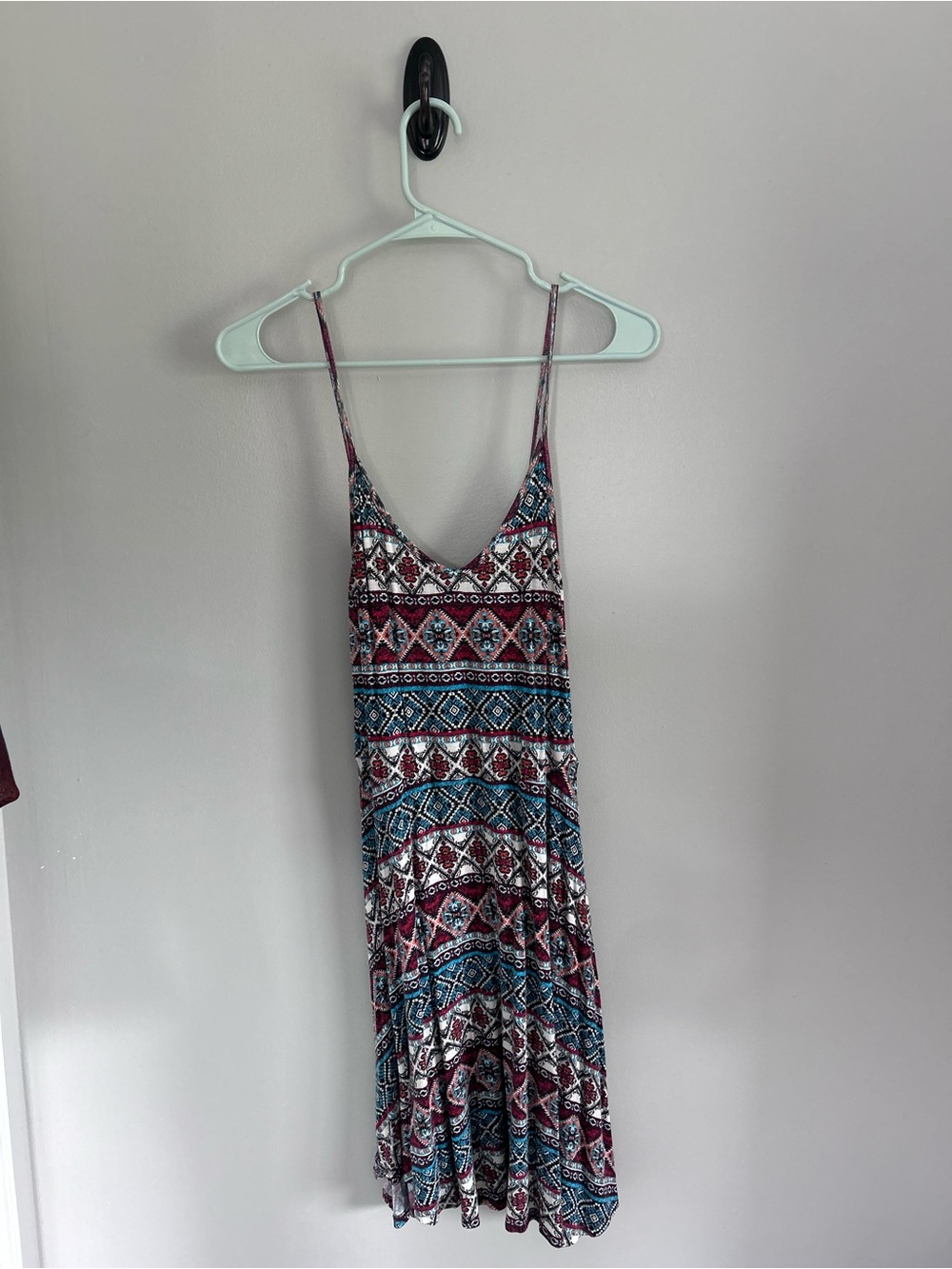 Joe Boxer Printed Scoop Neck Top in Pink, Turquoise & Black